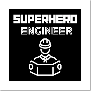 Superhero Engineer Posters and Art